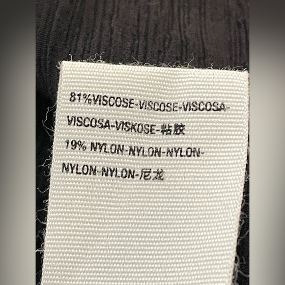 Free People Faux Wrap High Low Long Sleeve Blouse Top,‎ Black, Size M - Picture 8 of 10